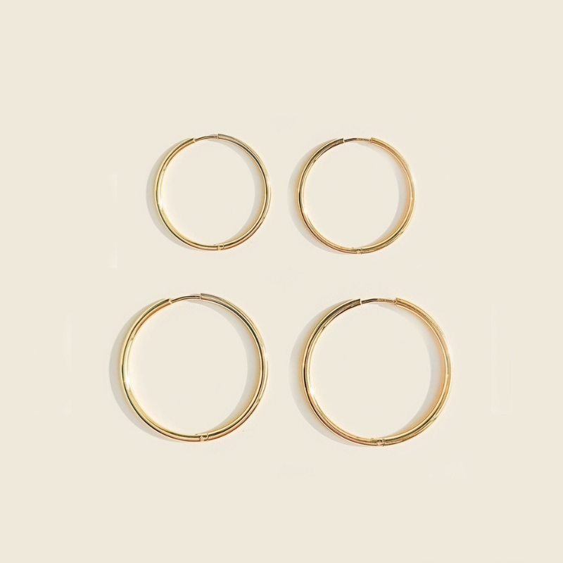 Everyday Gold-Plated Hoop Earrings - Emma
