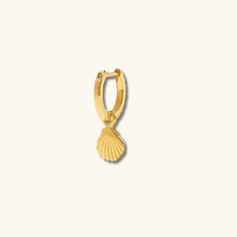 Shell Hoops with Zirconia - Selena