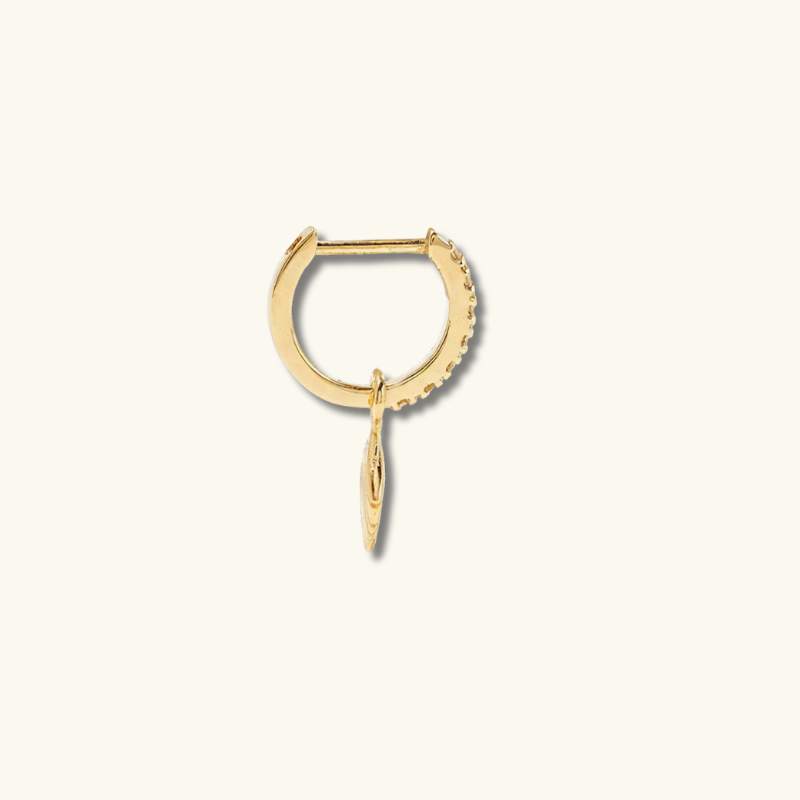 Shell Hoops with Zirconia - Selena