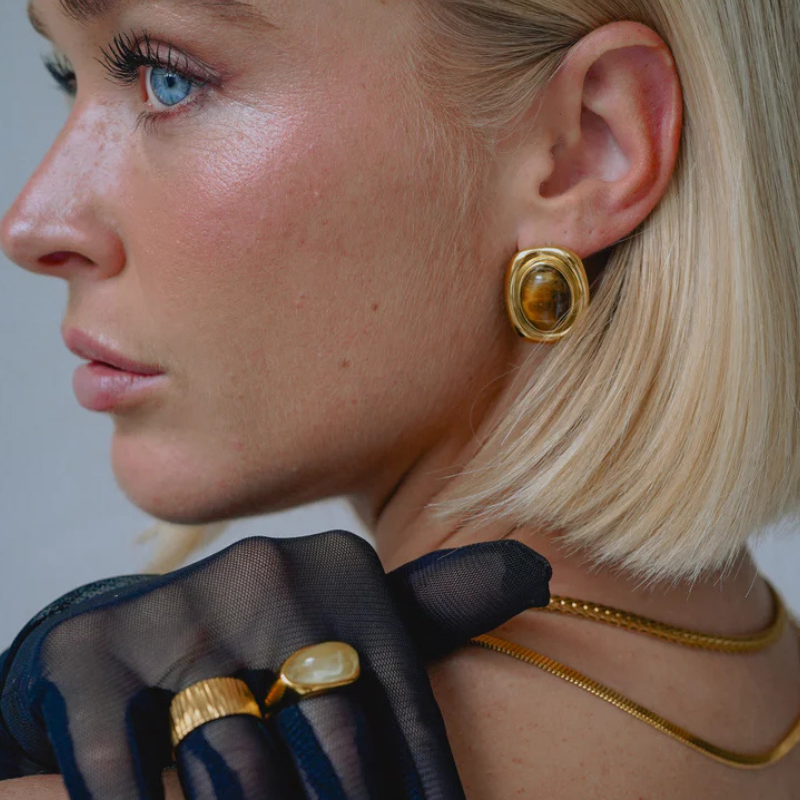 Vintage Gemstone Earrings - Estelle