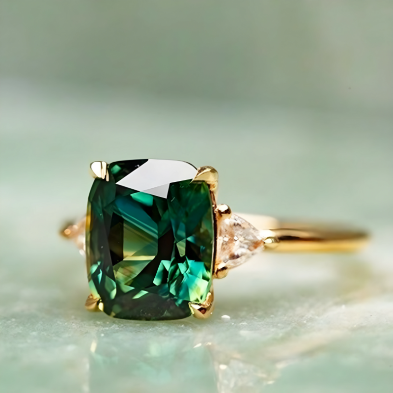 Emerald Zirconia Gold Ring | Gold