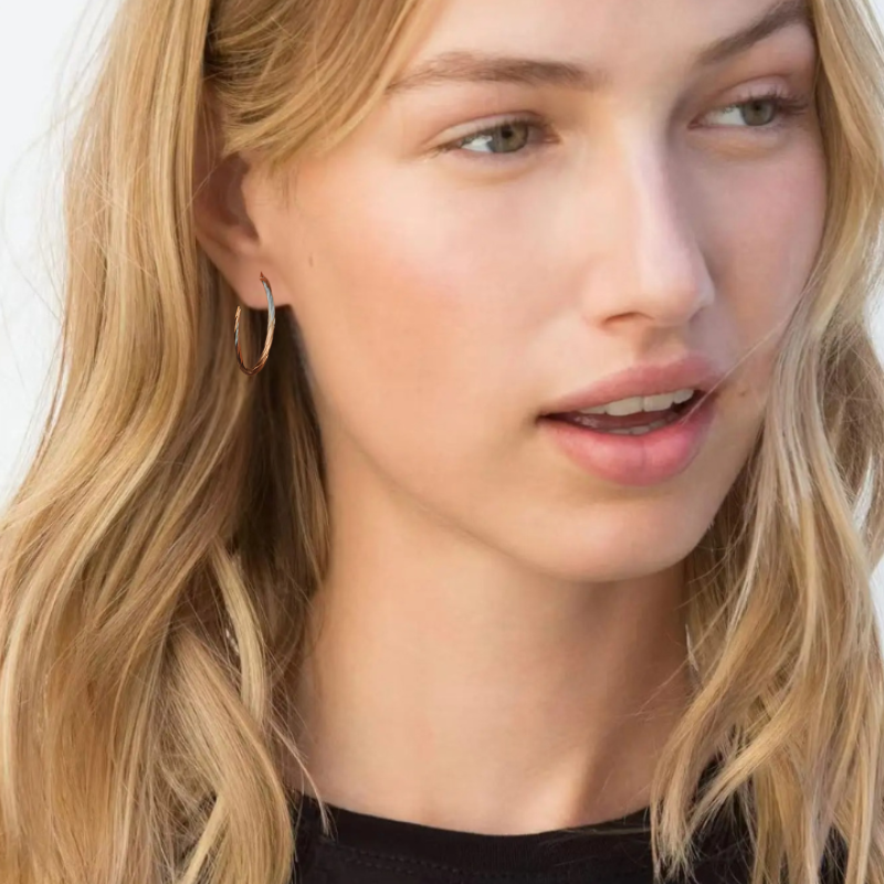 Classic Gold Twist Hoops - Leanne