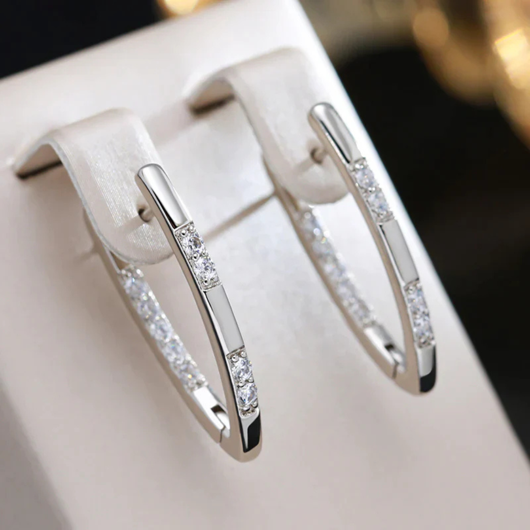 Gold Zirconia Elegance Earrings | Ava