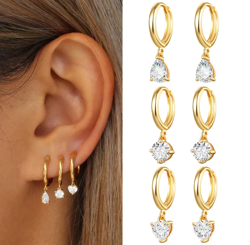 Zirconia Drop Earrings - Georgia