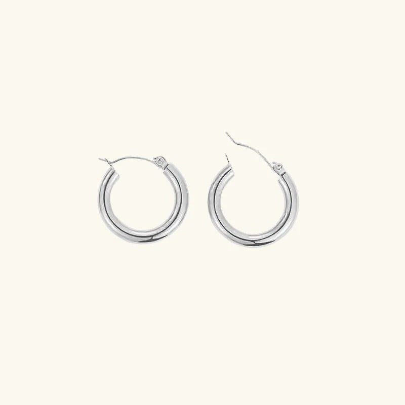 Classic Gold-Plated Round Hoops - Lea