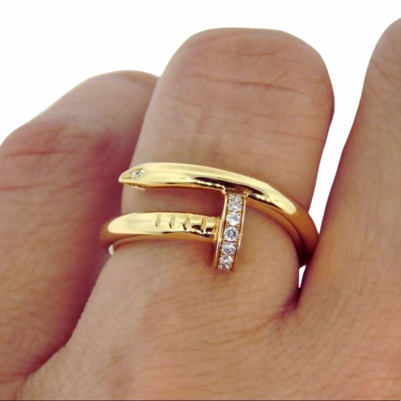 Crystal Zircon Screw Rings - Luna