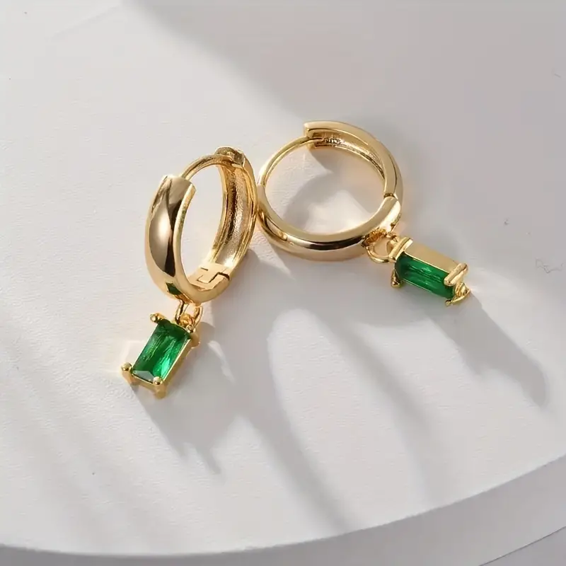 Elegant Square Zirconia Earrings - Laurie