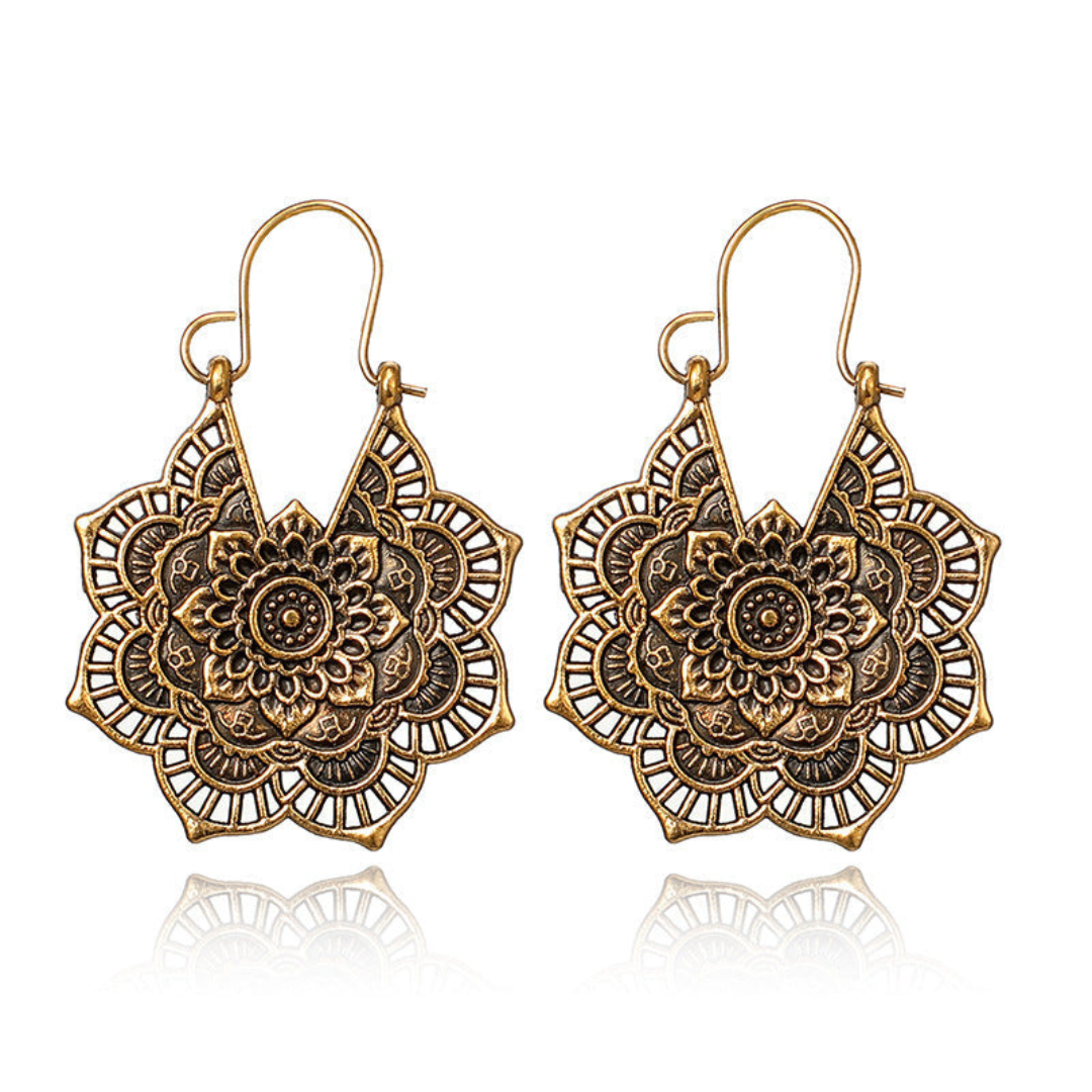 Lotus Mandala Earrings | Aria