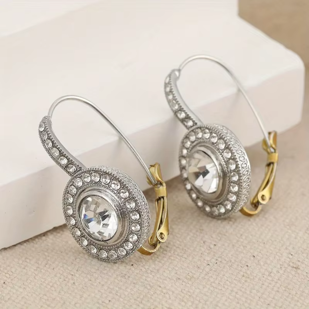 Vintage Silver Earrings with Zirconia - Stella