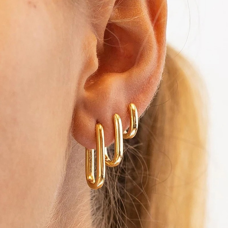 Bold Square Hoops - Elara