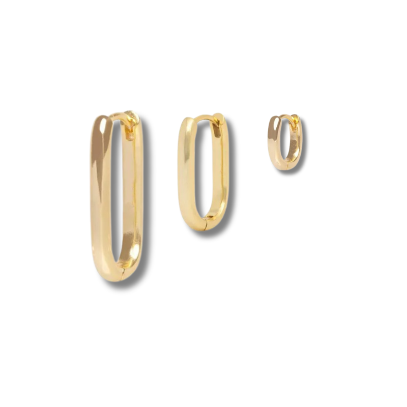 Bold Square Hoops - Elara