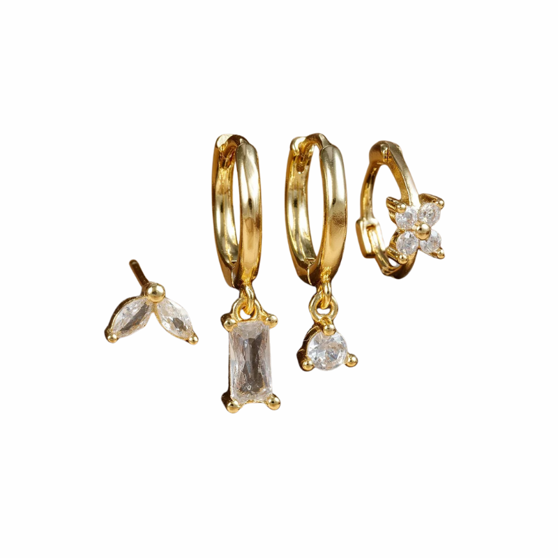 Flower Earrings Set for Women - Zara