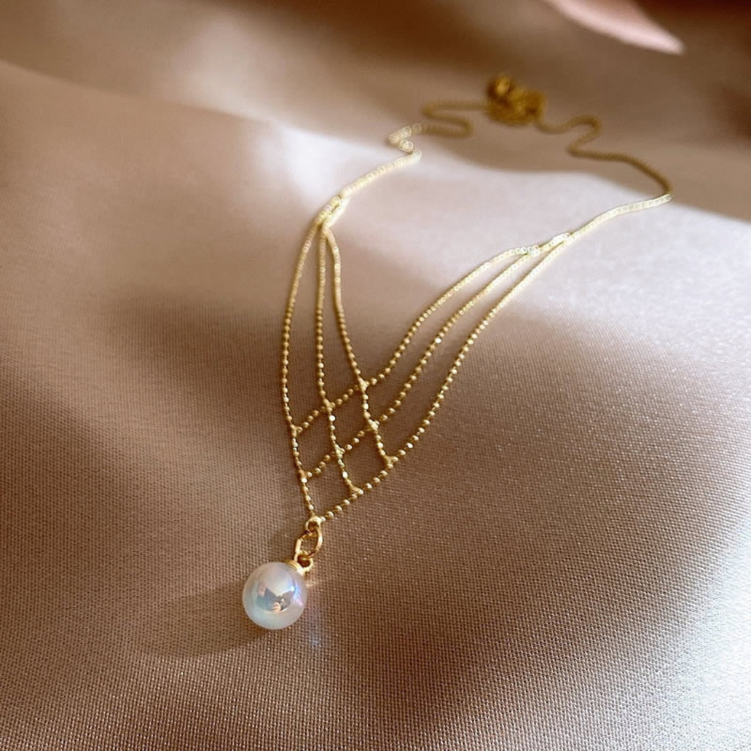 Woven Pearl Necklace | Ella
