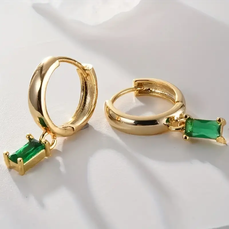 Elegant Square Zirconia Earrings - Laurie