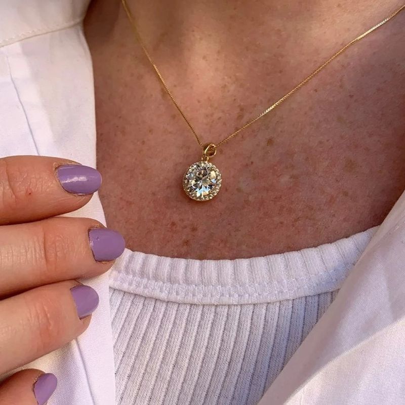Luxury Zircon Pendant Necklace - Aurora