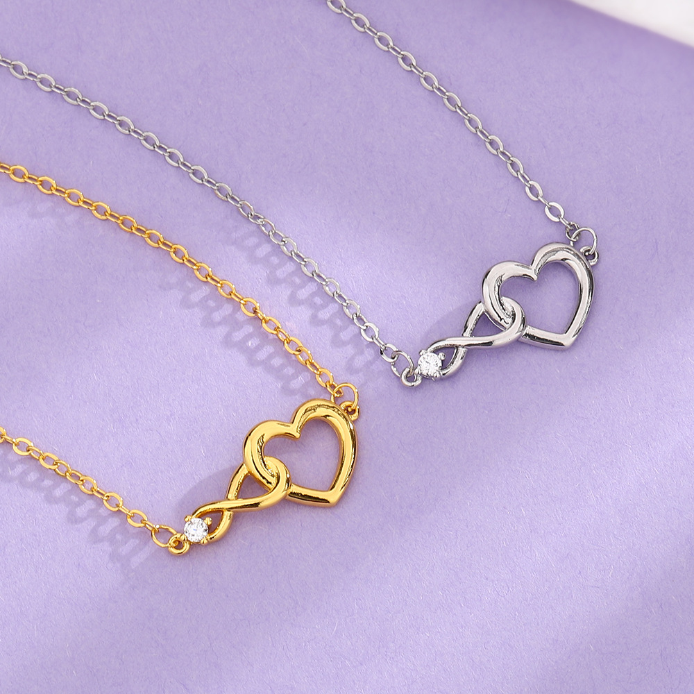 Infinity heart bracelet - Dainty CZ bracelet