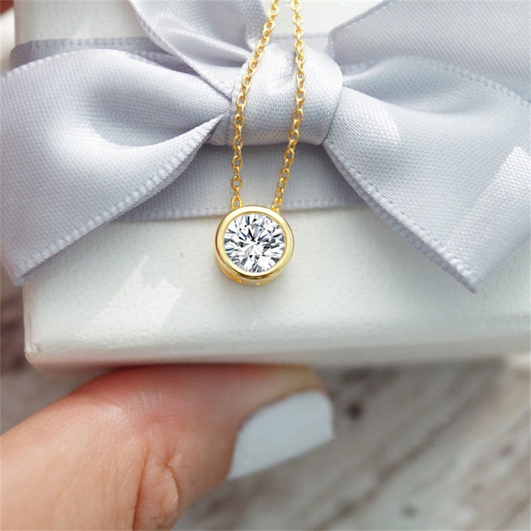 Radiant Birthstone Pendant Necklace - Amelia