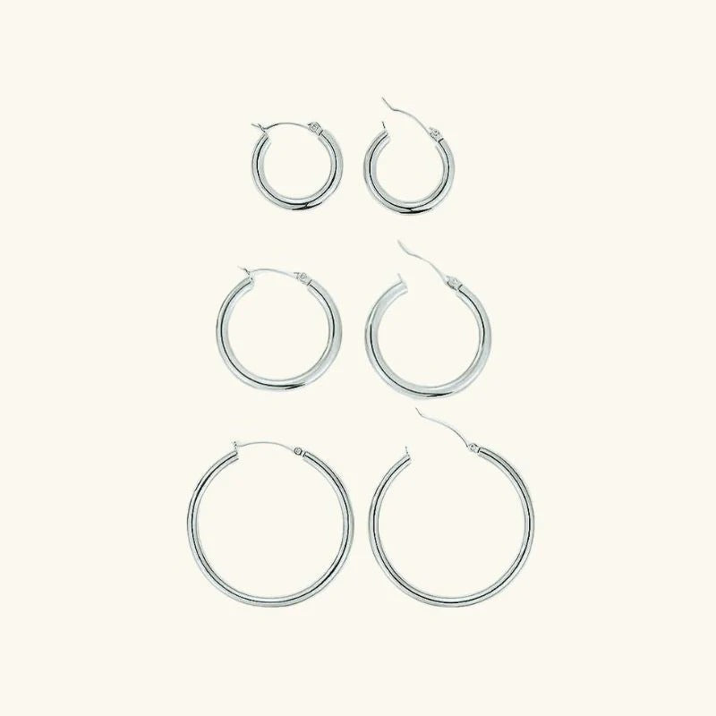 Classic Gold-Plated Round Hoops - Lea