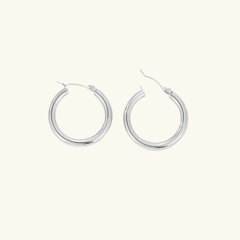 Classic Gold-Plated Round Hoops - Lea