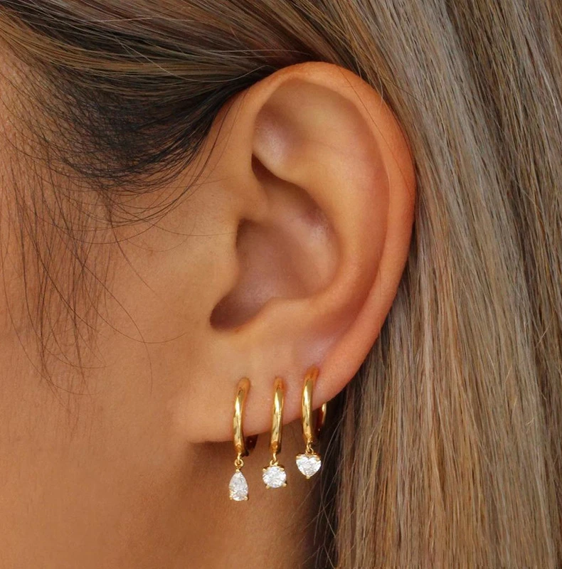 Zirconia Drop Earrings - Georgia