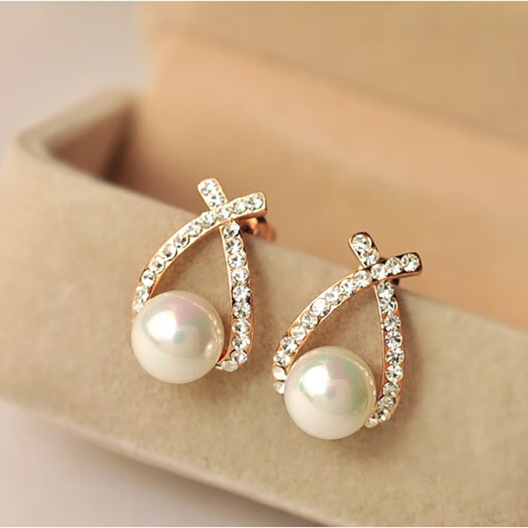 Pearl Earrings with Glitter - Celeste