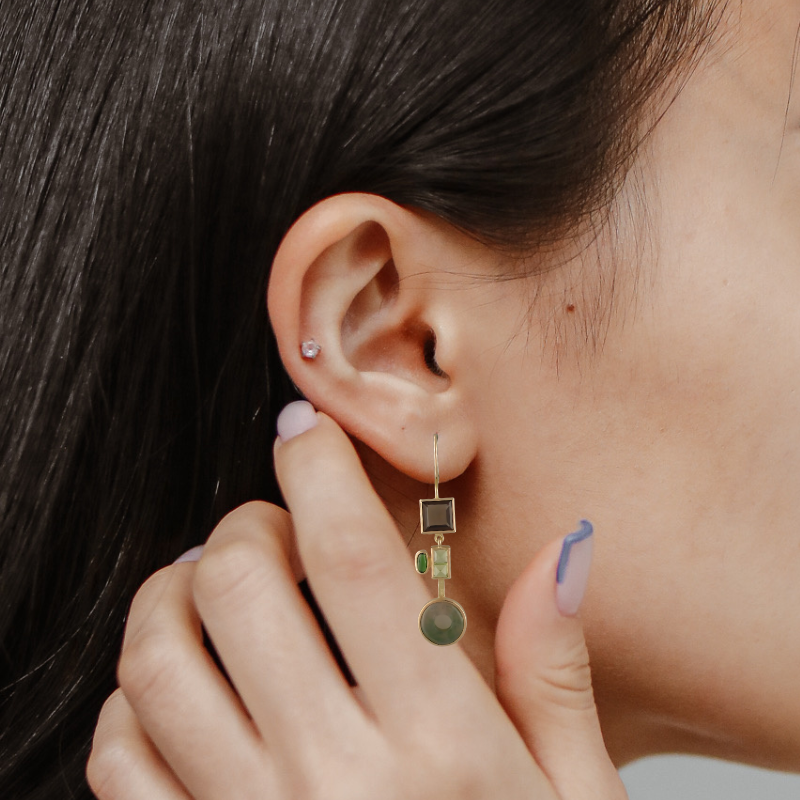 Drop Earrings with Colorful Stones | Emma