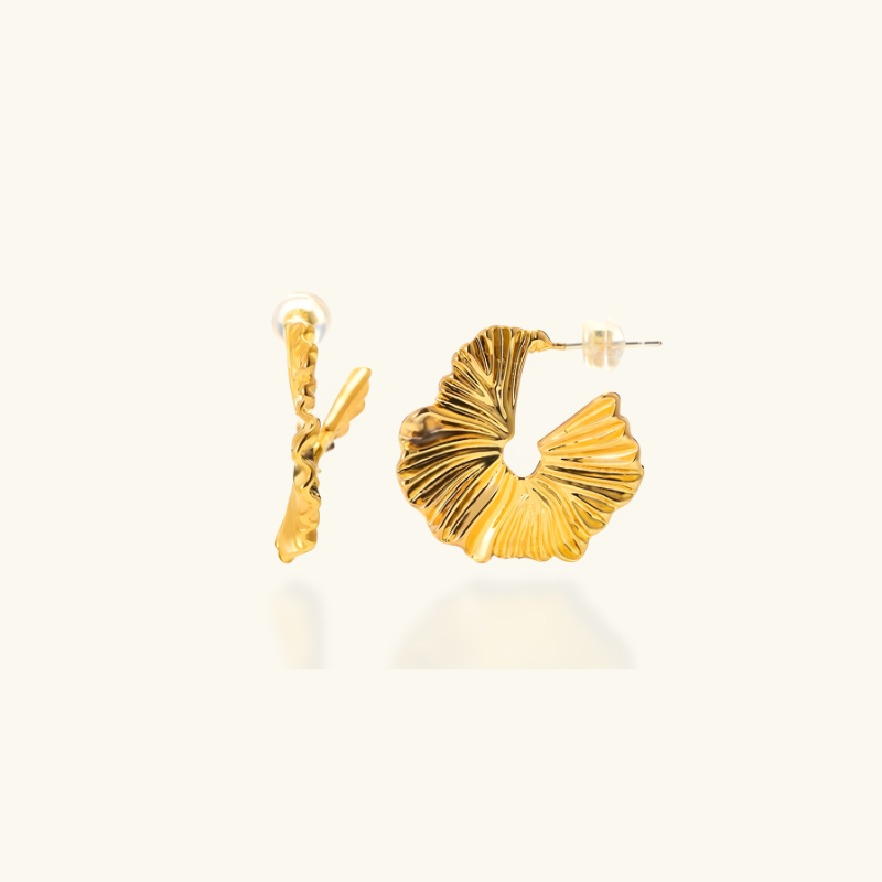 Textured Gold Earrings | Sophia