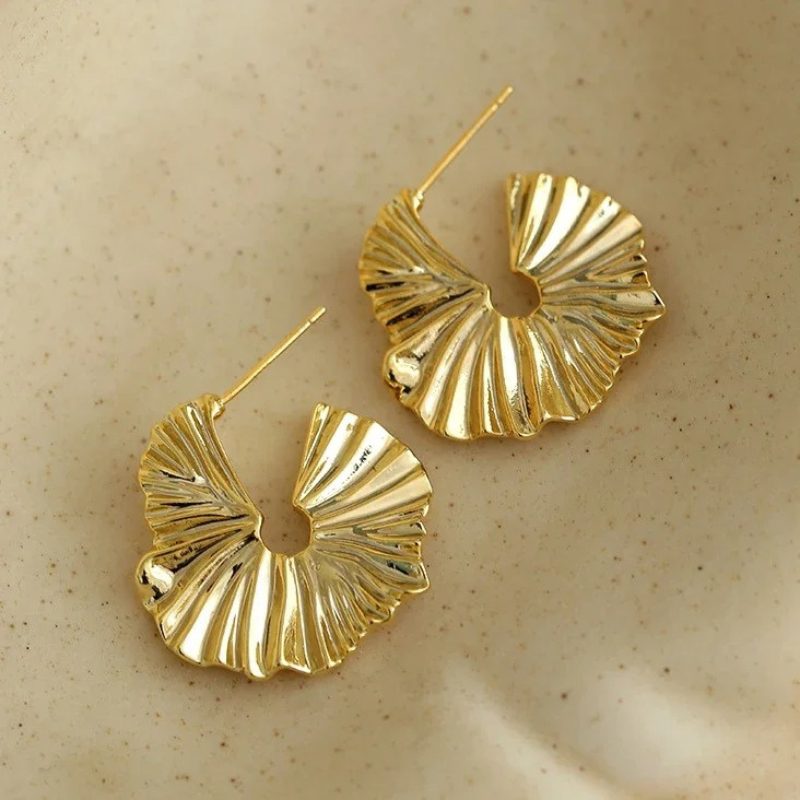Textured Gold Earrings | Sophia