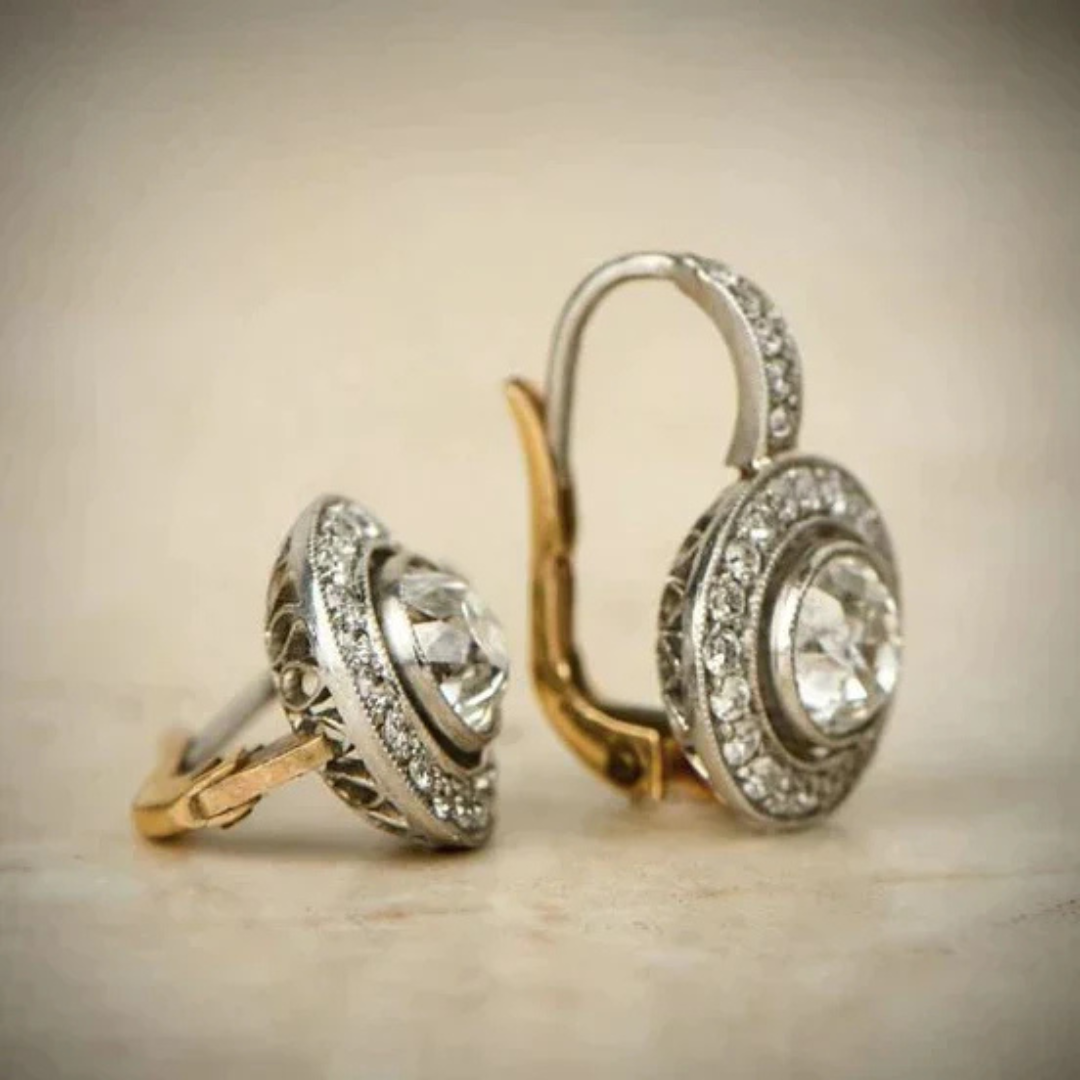 Vintage Silver Earrings with Zirconia - Stella