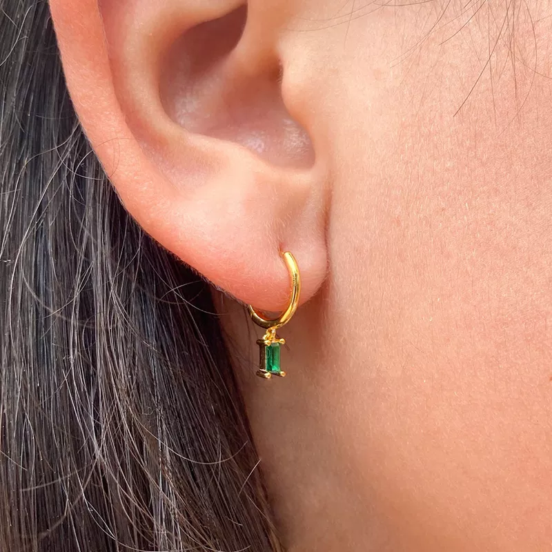 Elegant Square Zirconia Earrings - Laurie