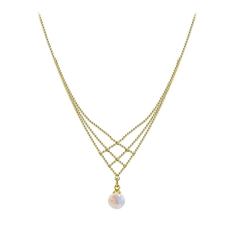 Woven Pearl Necklace | Ella