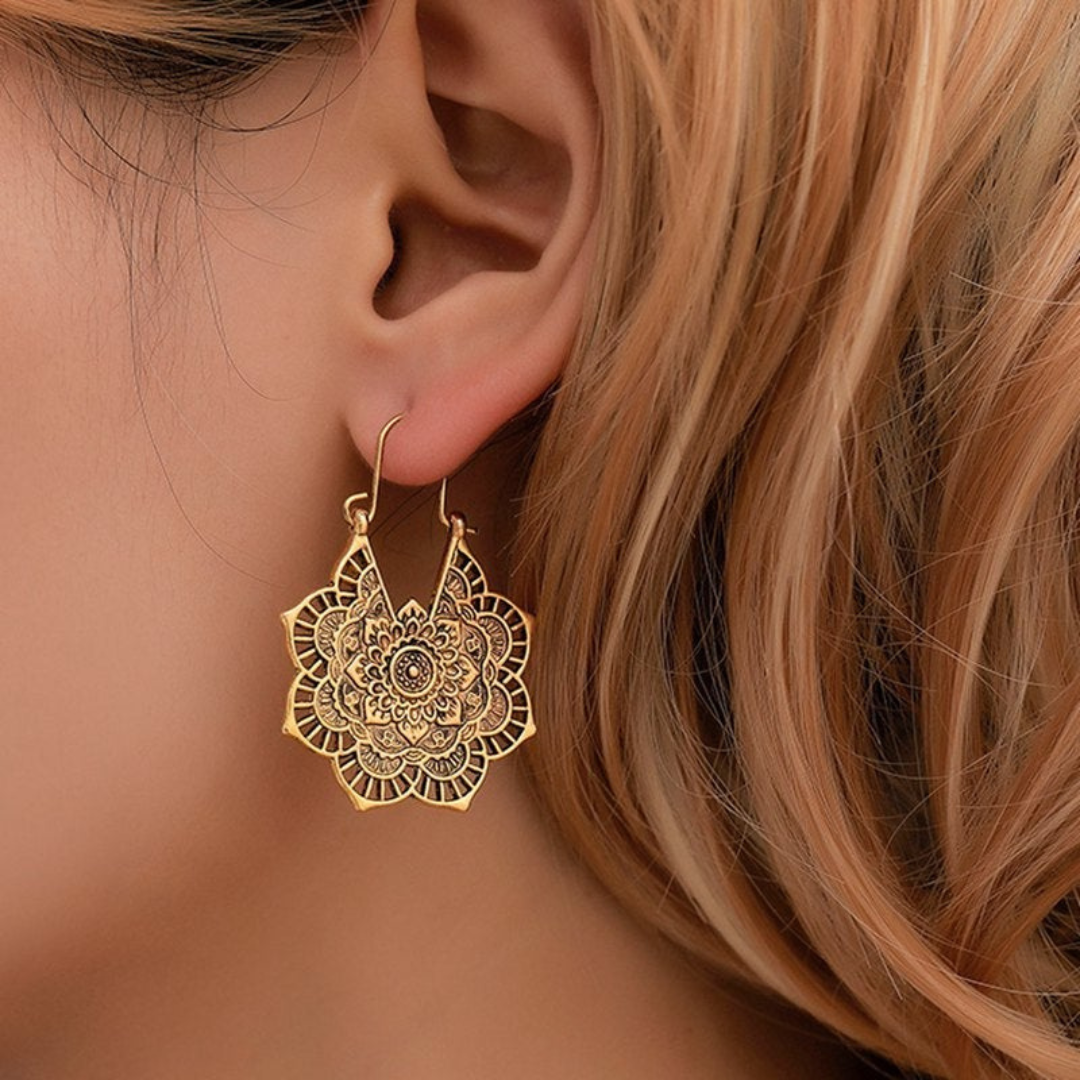Lotus Mandala Earrings | Aria