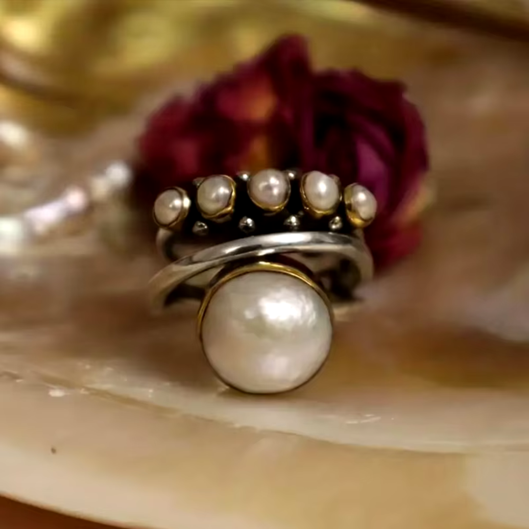 Celestial Silver Moonstone Ring - Rhaenyra