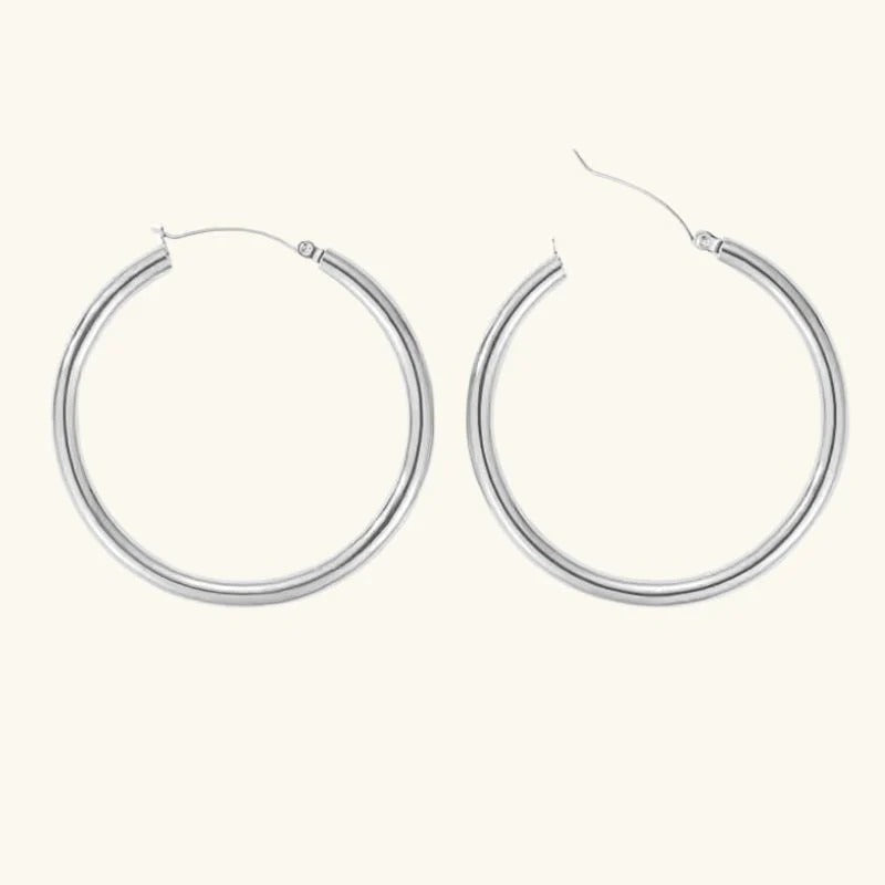 Classic Gold-Plated Round Hoops - Lea