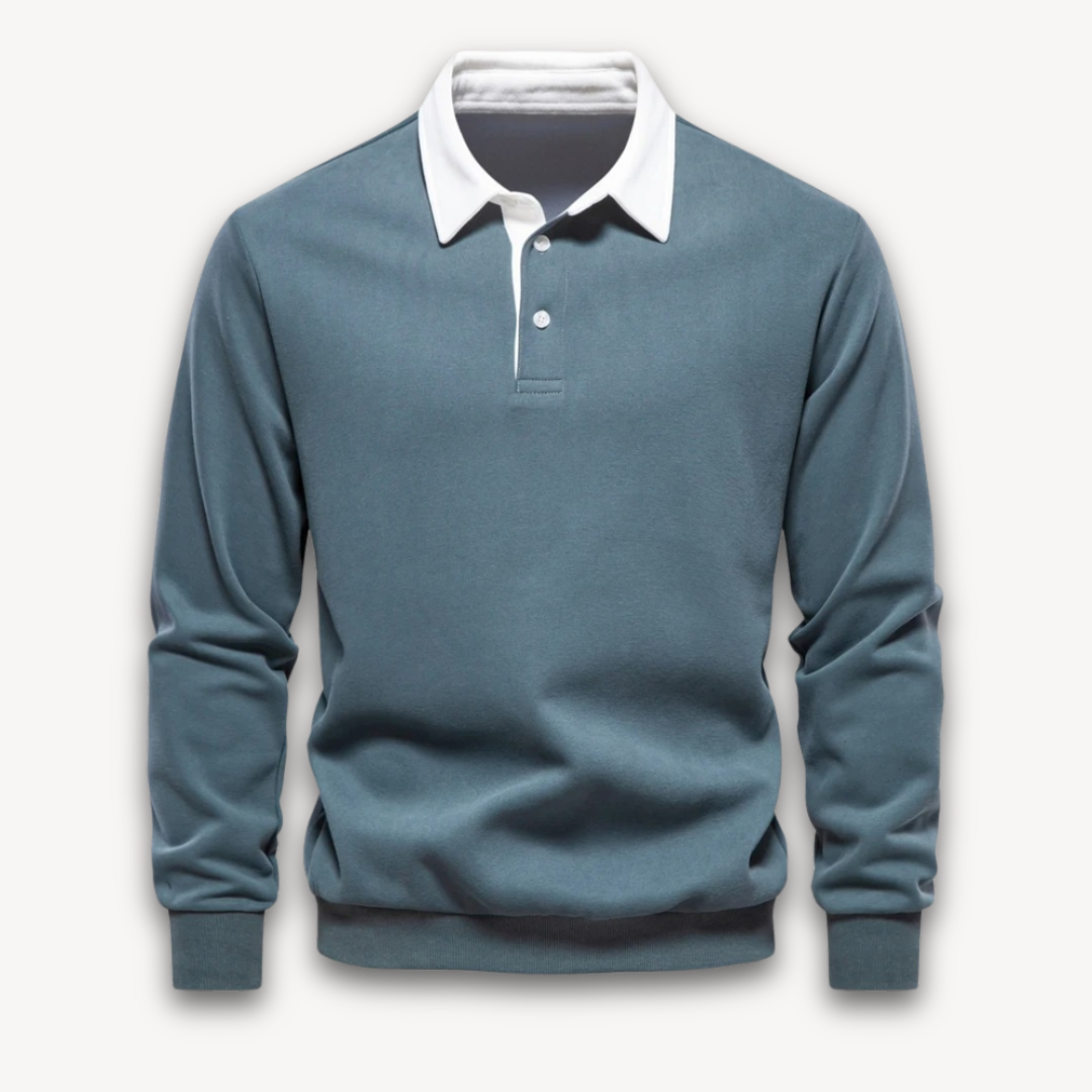 James Cotton Polo Sweater | Collared Long Sleeve Jumper