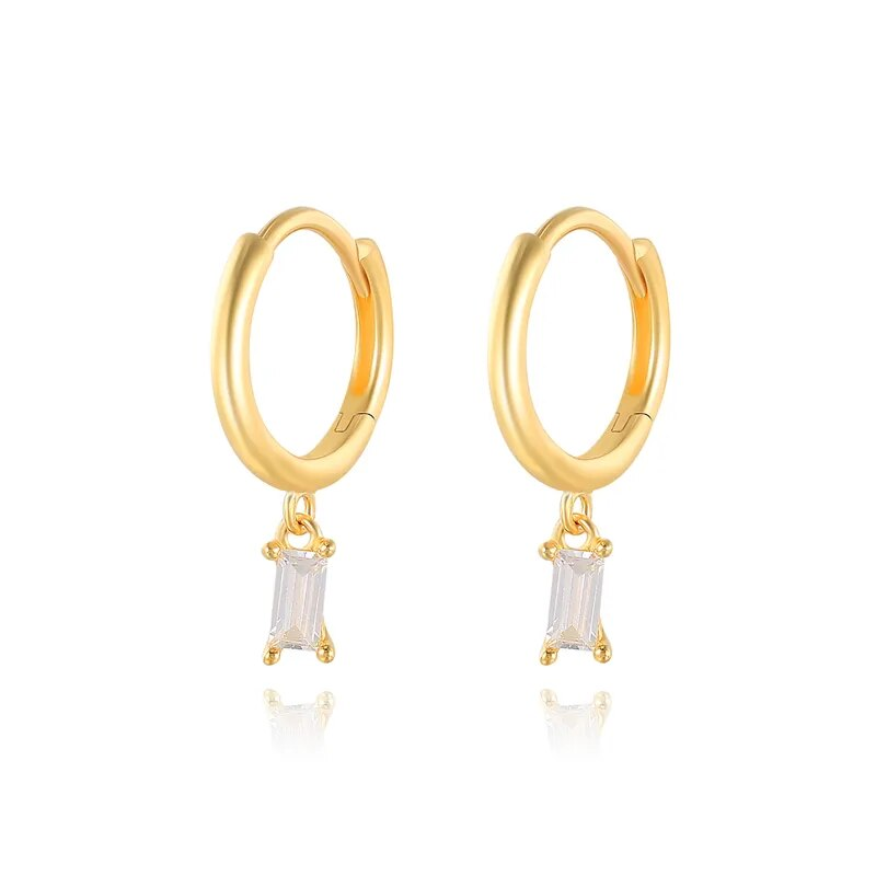 Elegant Square Zirconia Earrings - Laurie
