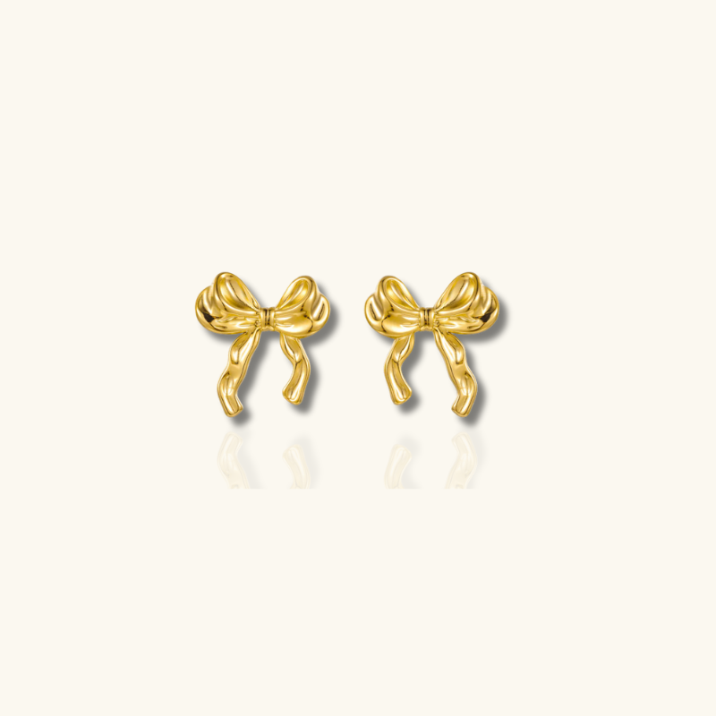 Gold Bow Earrings - Eloise