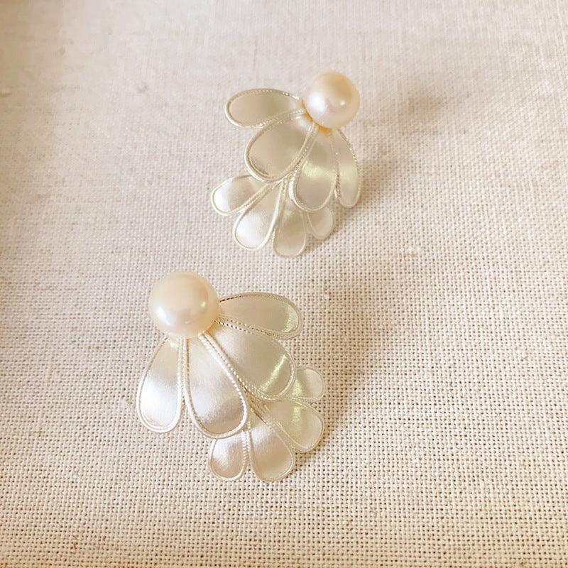 Double-Layered Flower Earrings - Maya