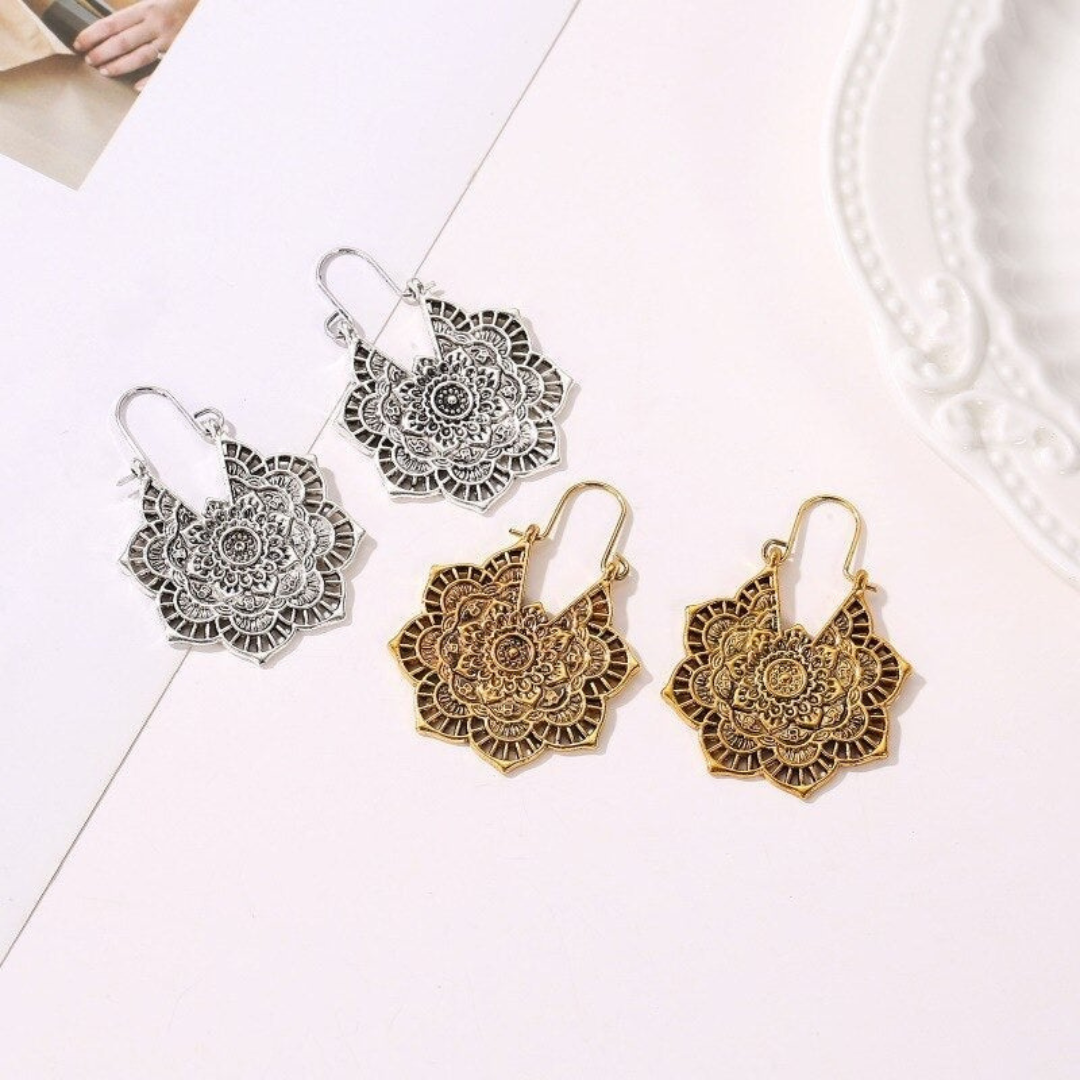 Lotus Mandala Earrings | Aria