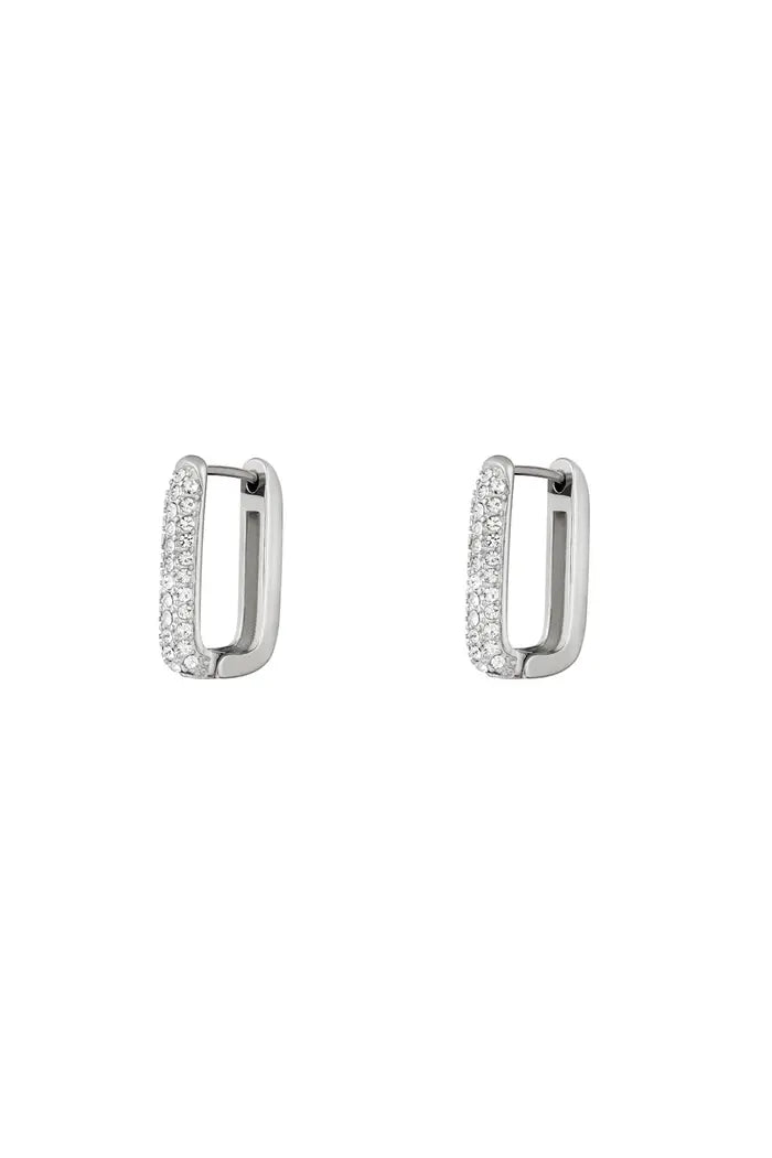 Glittering Hoop Earrings - Estelle