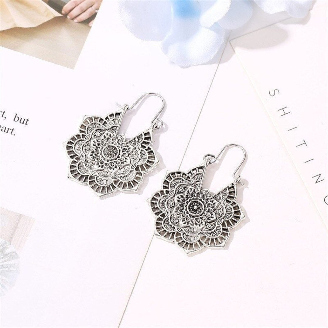 Lotus Mandala Earrings | Aria