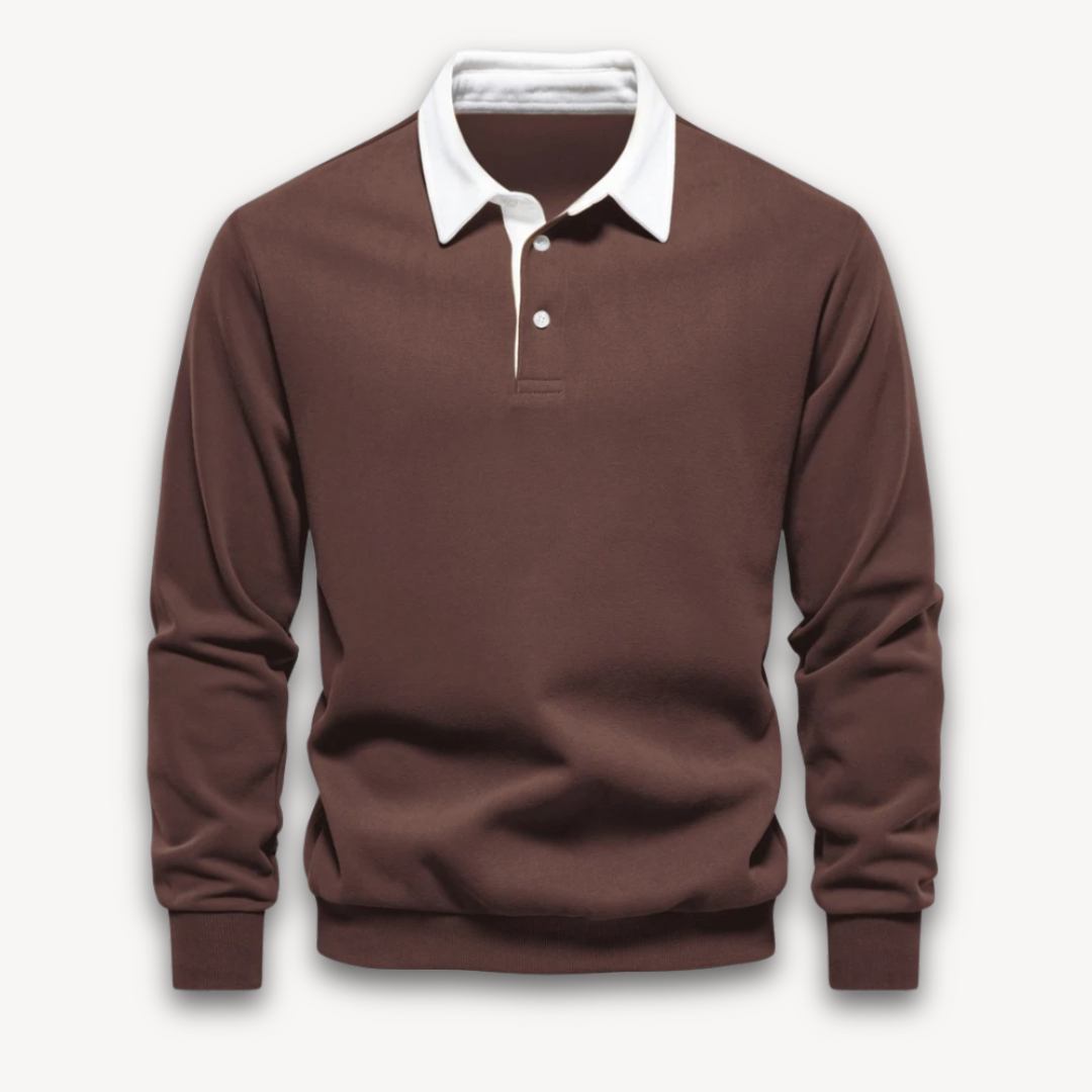 James Cotton Polo Sweater | Collared Long Sleeve Jumper