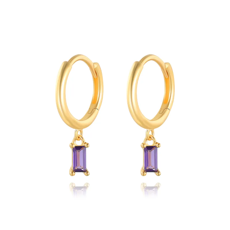 Elegant Square Zirconia Earrings - Laurie