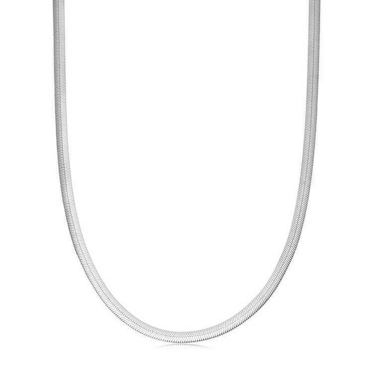 Snake chain - herringbone collabon necklace