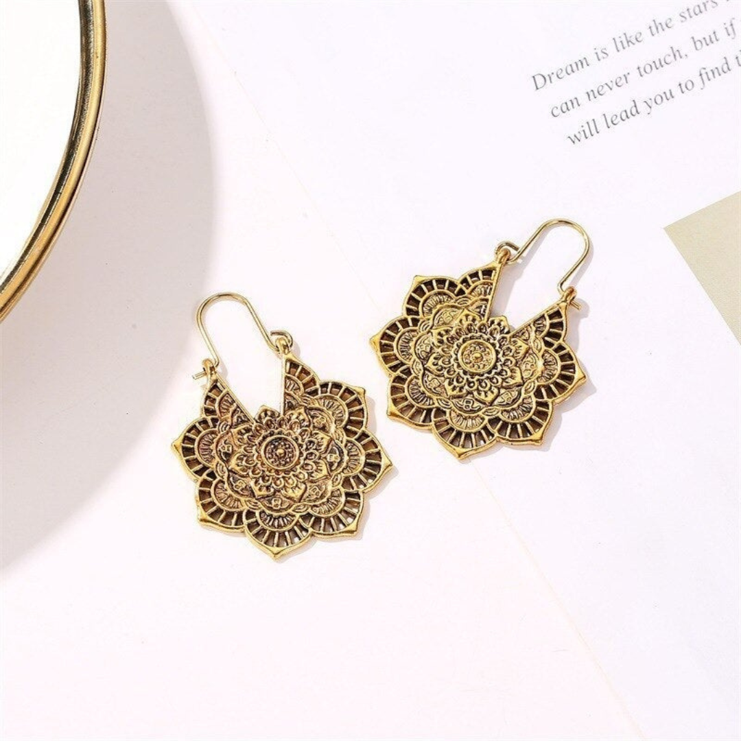 Lotus Mandala Earrings | Aria
