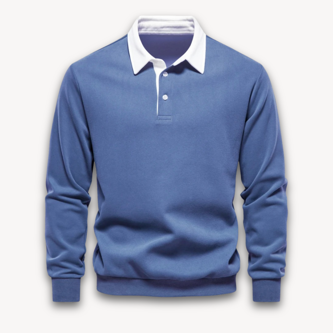James Cotton Polo Sweater | Collared Long Sleeve Jumper