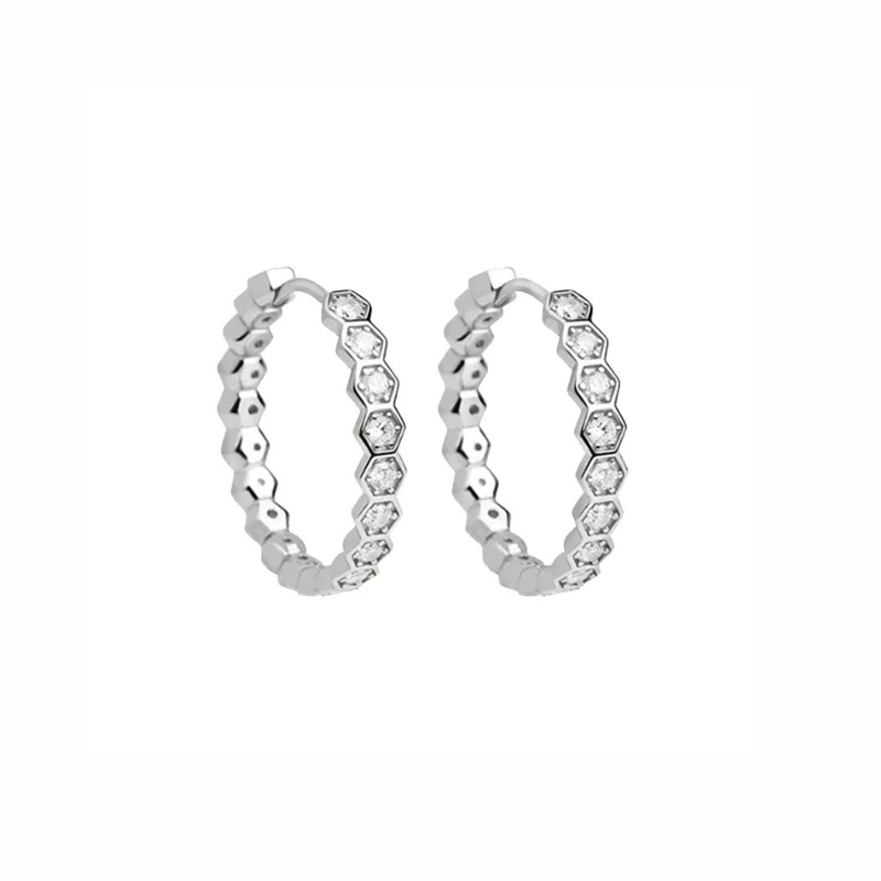 Hive Hoop Earrings Geometric - Alexa