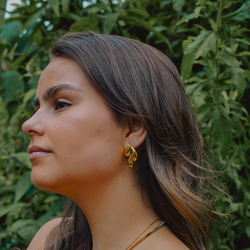 Gold-Plated Drop Earrings - Mia