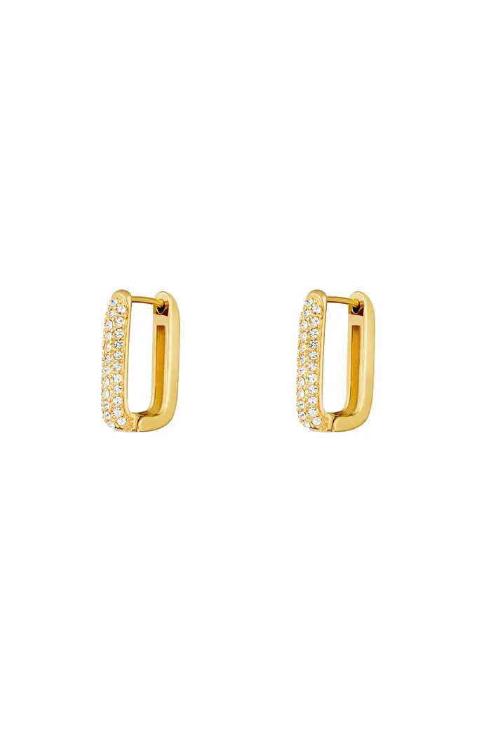 Glittering Hoop Earrings - Estelle