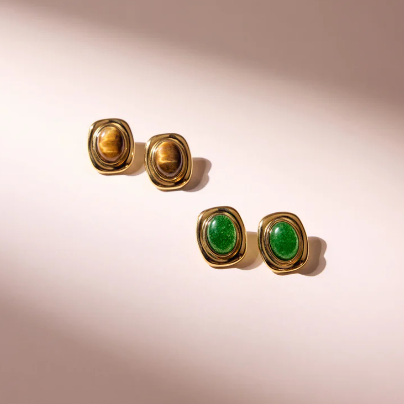 Vintage Gemstone Earrings - Estelle